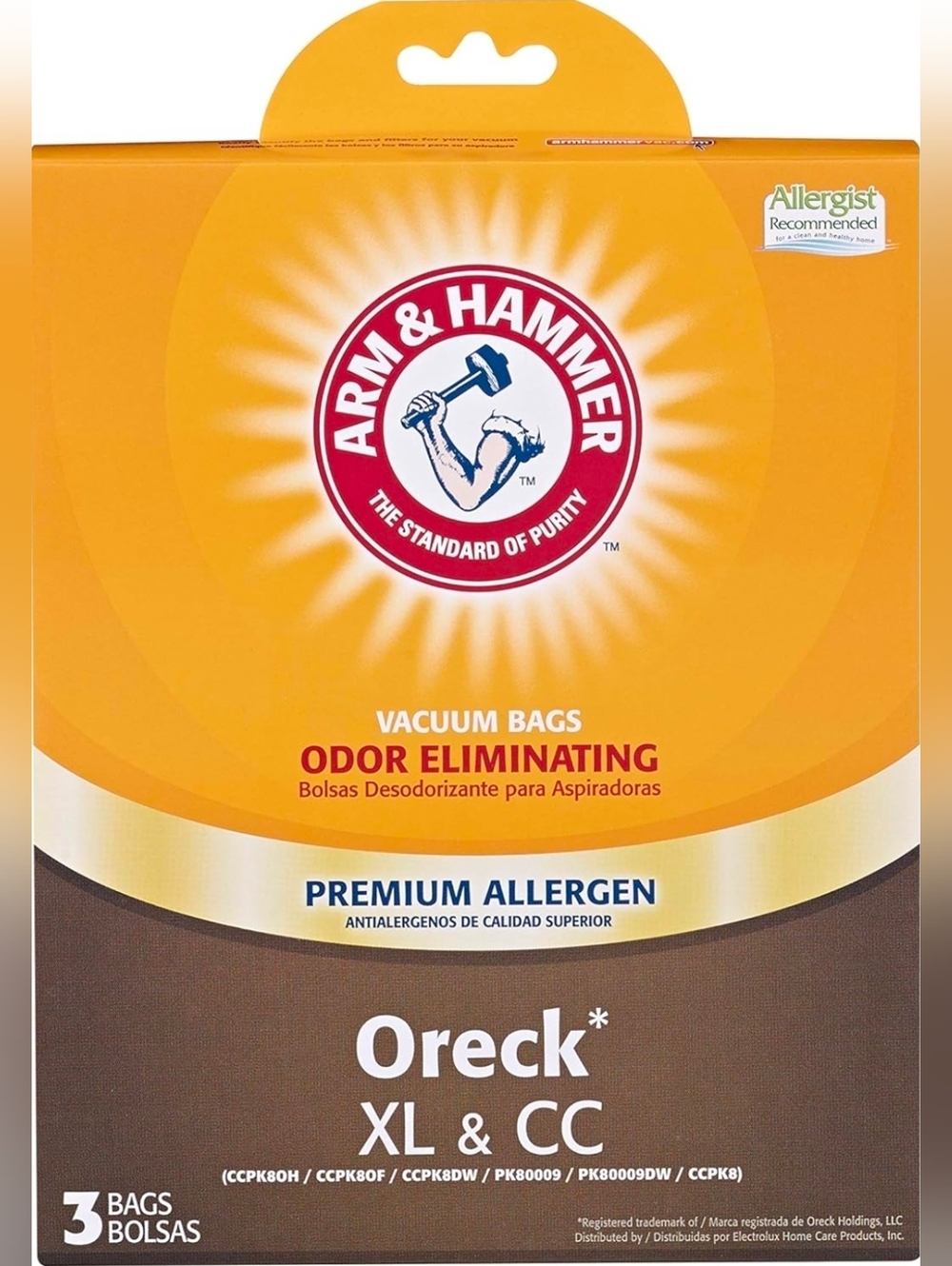 Arm & Hammer Odor Eliminating Vacuum Bags - Yellow